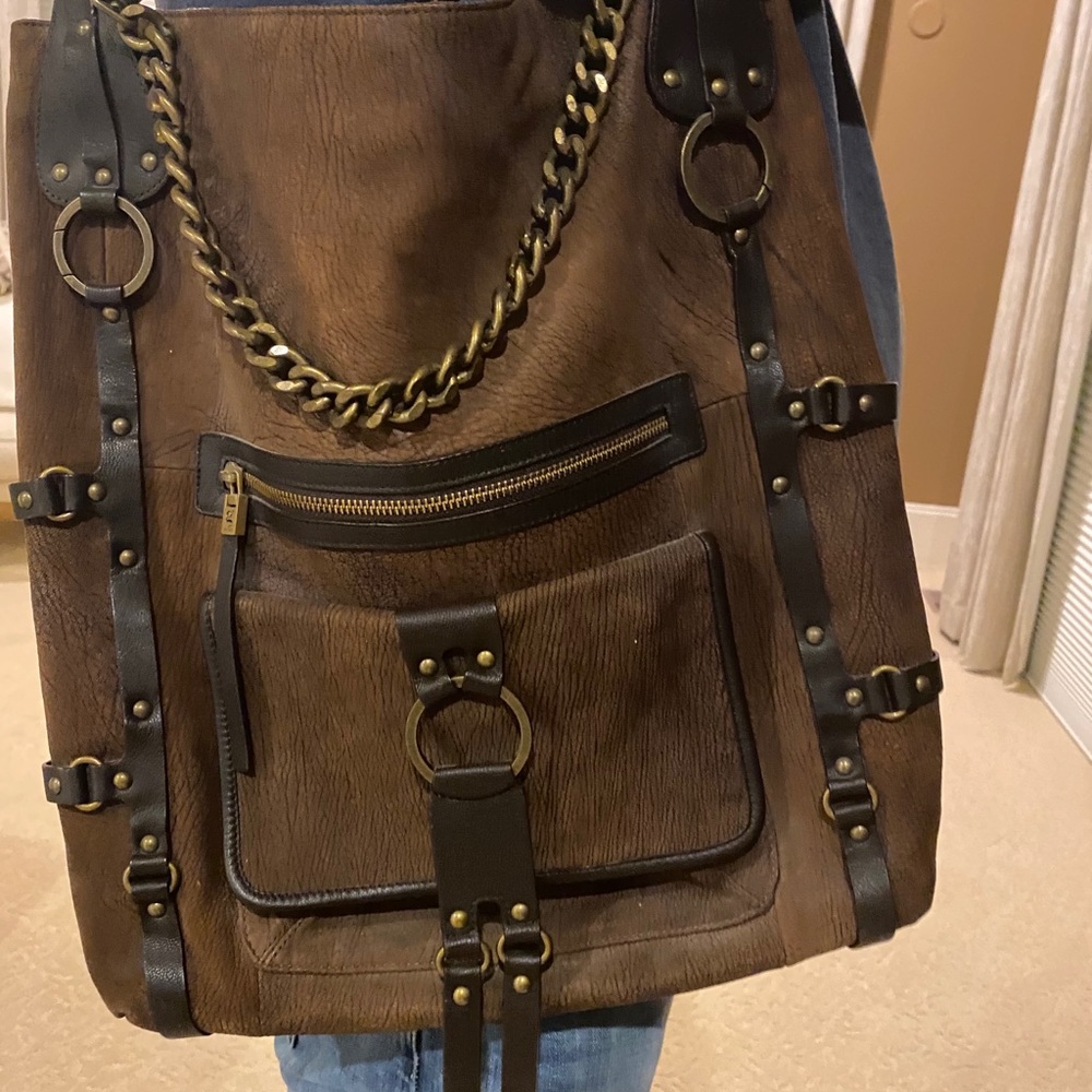 70’s Vibe Suede leather Cole Hann bag